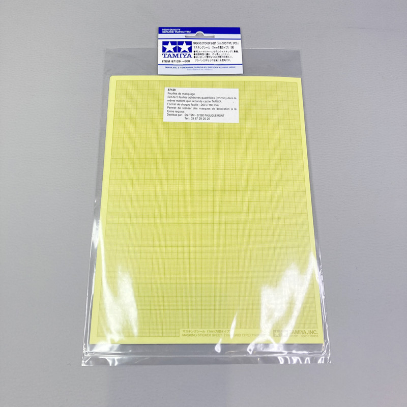 Feuilles de Masquage 250 x 180 mm  (x5) - TAMIYA 87129