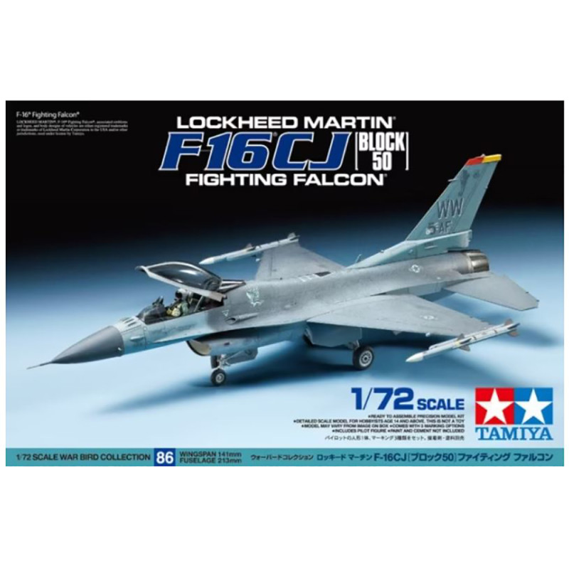 Avion F-16 CJ Fighting Falcon - 1/72 - TAMIYA 60786