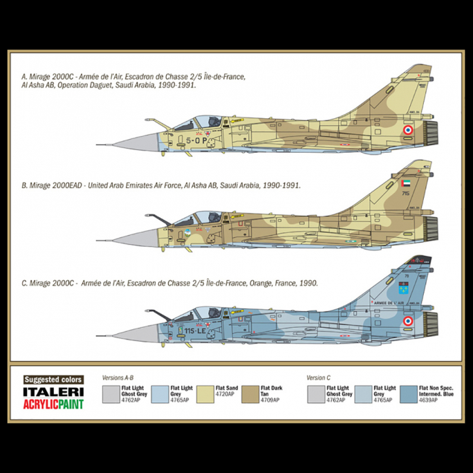 Avion Mirage 2000C  - 1/72 - ITALERI 1381