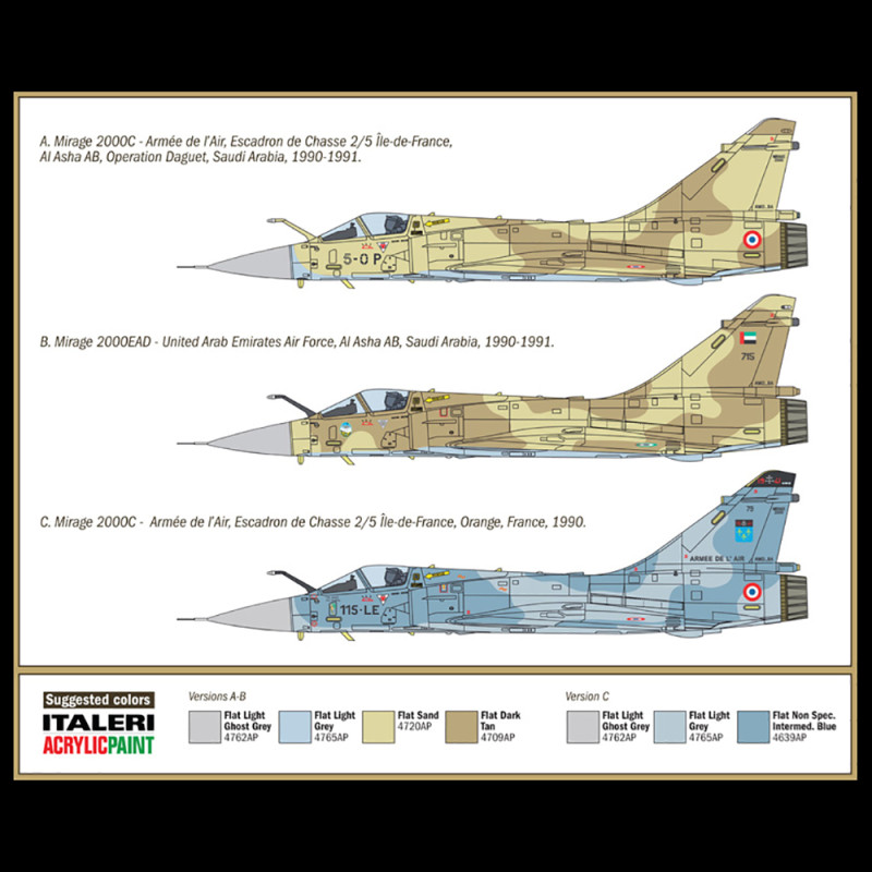 Avion Mirage 2000C  - 1/72 - ITALERI 1381