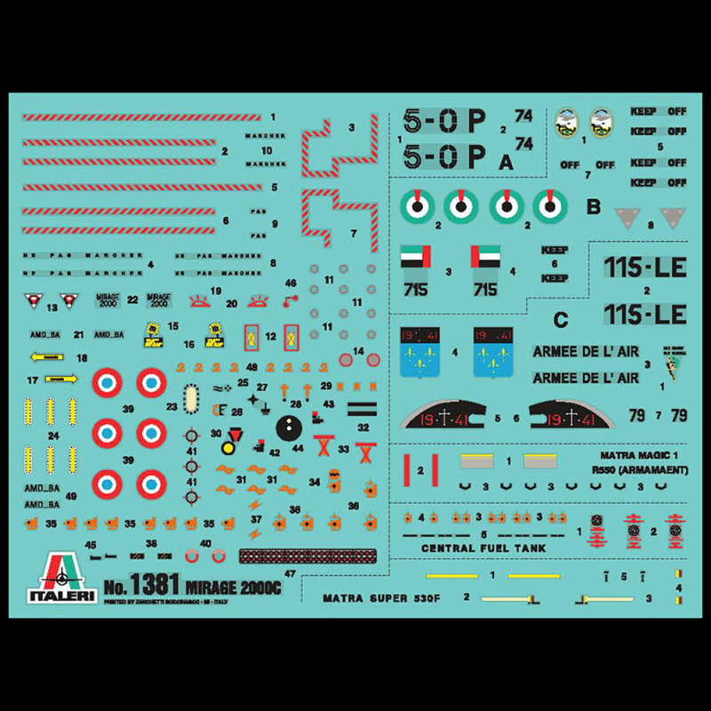 Avion Mirage 2000C  - 1/72 - ITALERI 1381