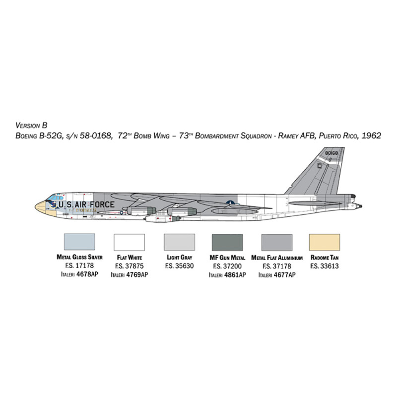 Avion B52G Stratofortress  - 1/72 - ITALERI 1451