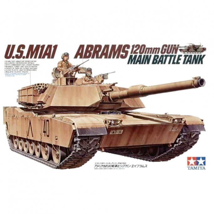 Tank M1A1 Abrams, gun 120mm  - 1/35 - TAMIYA 35156