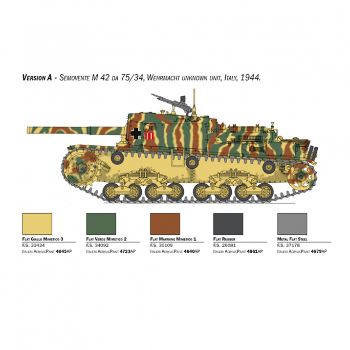 Char Italien Semovente M42 da 75/34 - ITALERI 6584 - 1/35