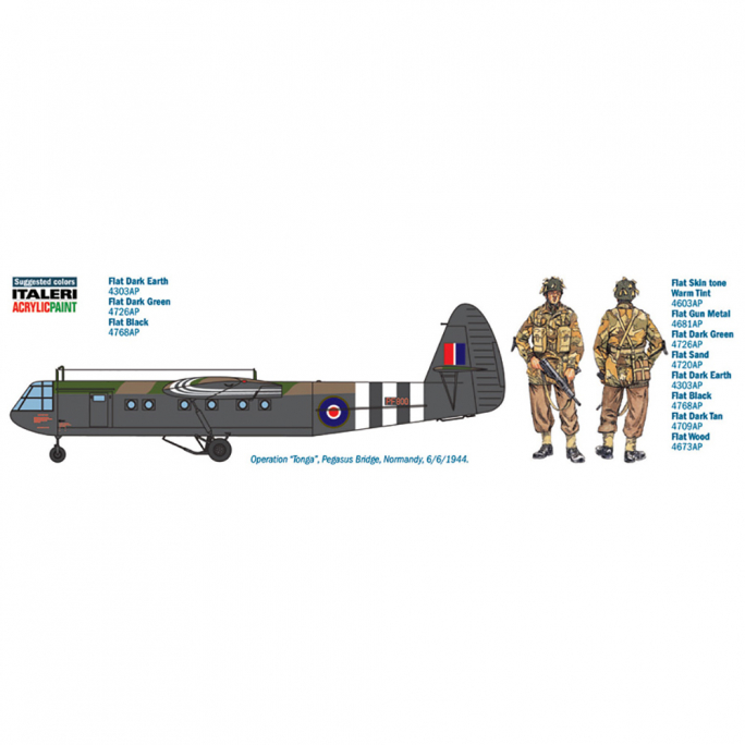 Avion AS.51 Horsa Mk.I avec parachutistes - 1/72 - ITALERI 1356