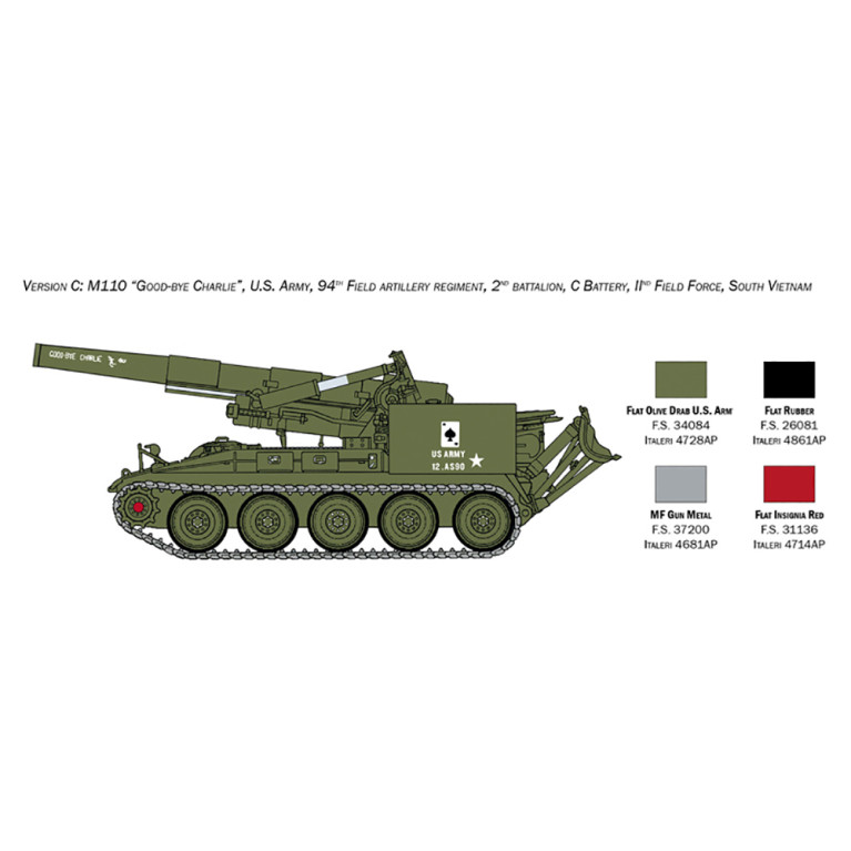 Obusier automoteur M110 - 1/12 - ITALERI 6574