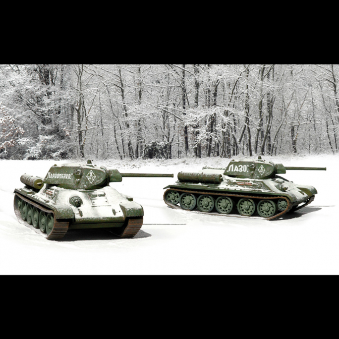 2 tanks T-34 / 76 m42 - 1/72 - ITALERI 7523