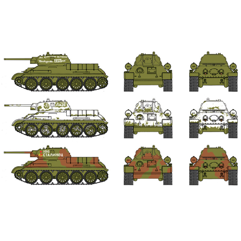 2 tanks T-34 / 76 m42 - 1/72 - ITALERI 7523