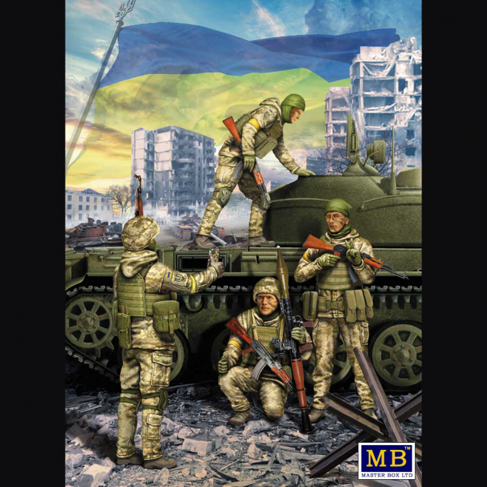 Soldats Ukrainiens, Défense de Kiev, Mars 2022 - MASTER BOX 35223 - 1/35