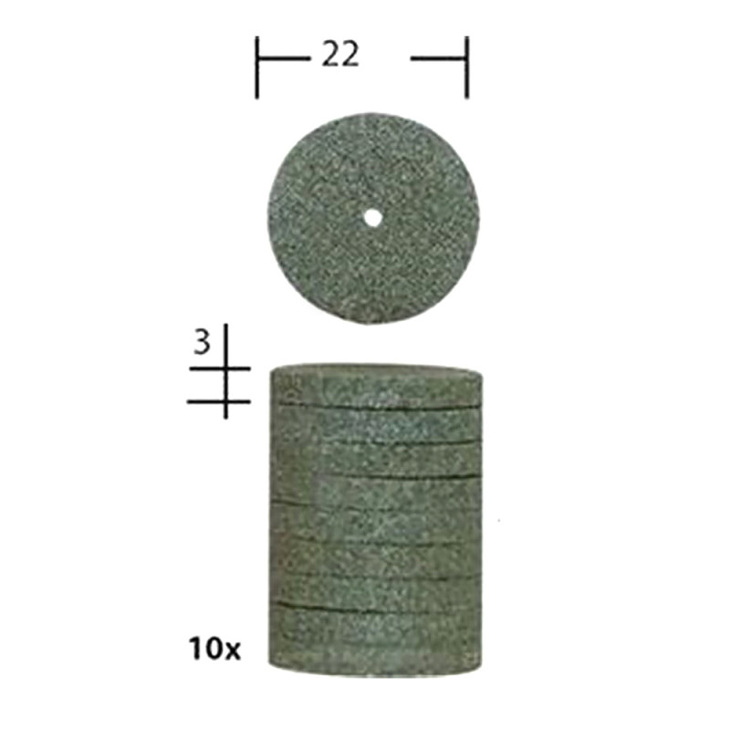 Disques Meule, carbure de silicium Ø22mm (x10) - PROXXON 28304 Disques Meule, carbure de silicium Ø22mm (x10) - PROXXON 28304