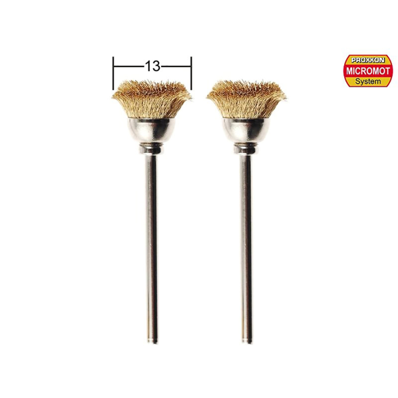 Brosses en laiton "Pinceau Rond" Ø13mm (x2) - PROXXON 28963