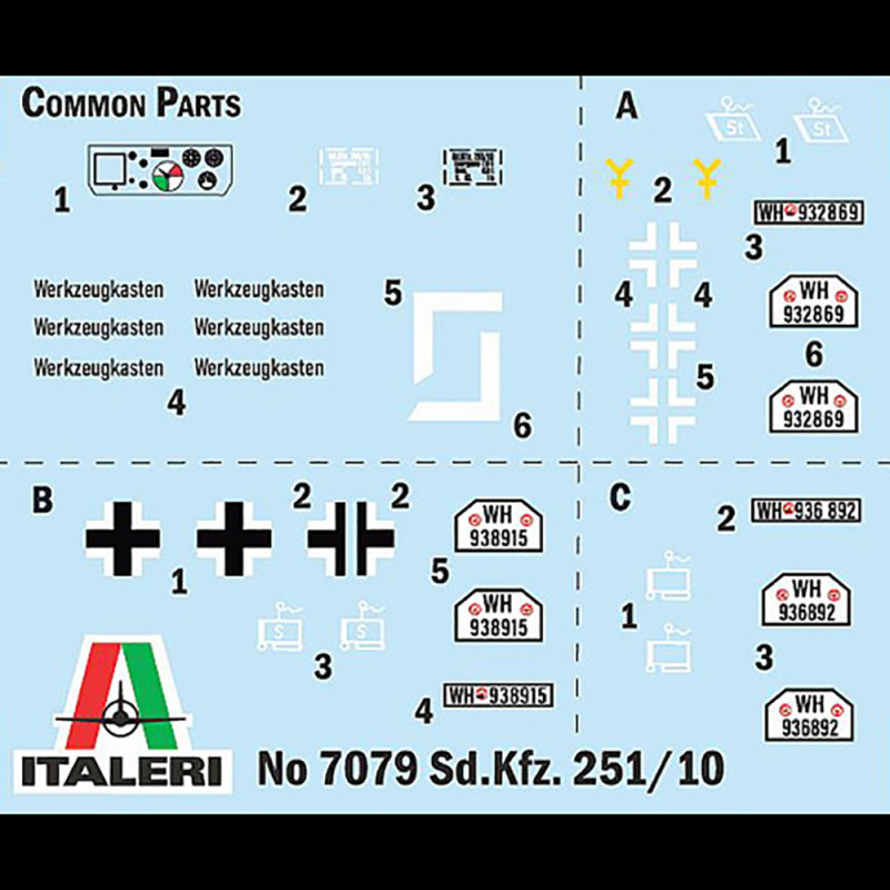 Véhicule de transport de troupes Sd.Kfz.251 - ITALERI 7079 - 1/72