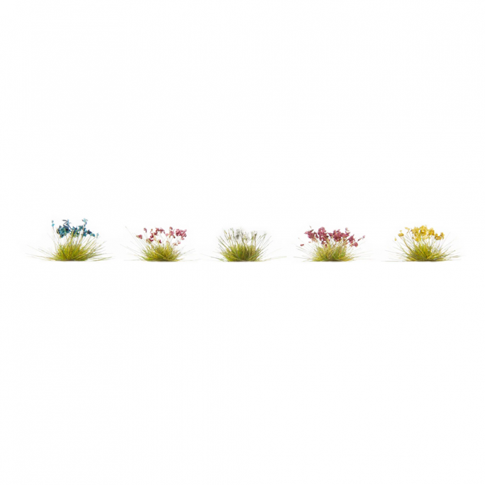 Fleurs set 1, rouge, bleu, jaune, rose et blanc - NOCH 06800 - HO 1/87