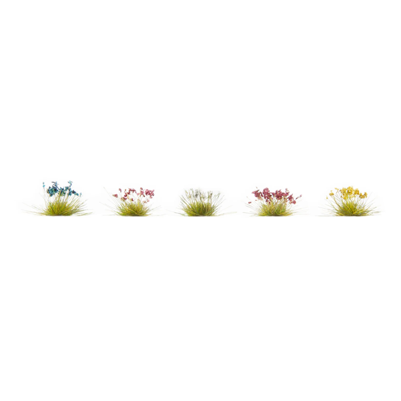 Fleurs set 1, rouge, bleu, jaune, rose et blanc - NOCH 06800 - HO 1/87