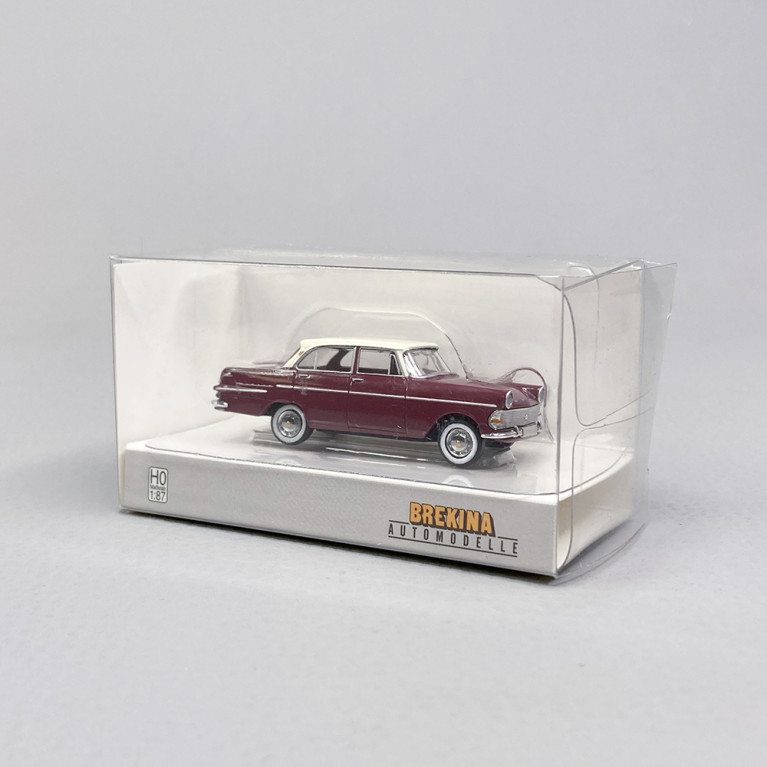 Opel Reckord P2 Bordeaux et blanche - BREKINA 20135 - HO 1/87