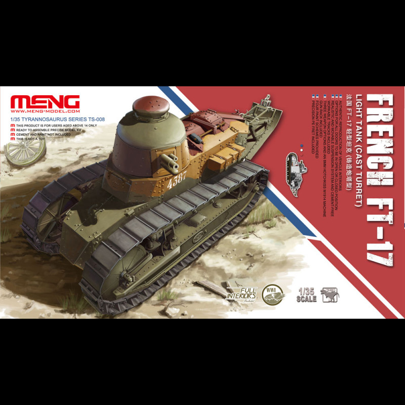 Char léger Français FT-17 - MENG TS008 - 1/35