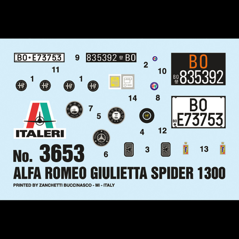 Alfa Romeo Giulietta Spider 1300 - ITALERI 3653 - 1/24