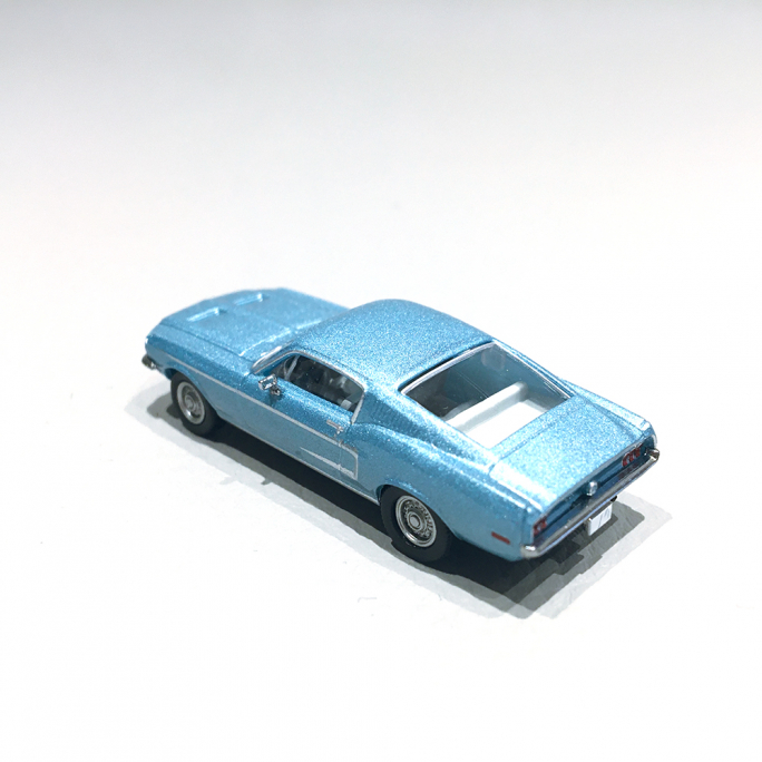 Ford Mustang Fastback GT 1968, Bleu pale métallisé - BREKINA 19603 - HO 1/87