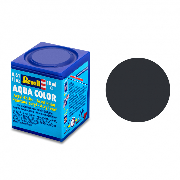 Gris Anthracite Mat, 18ml Aqua Color - REVELL 36109