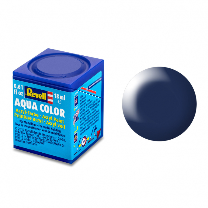 Bleu de Prusse Satiné, 18ml Aqua Color - REVELL 36350