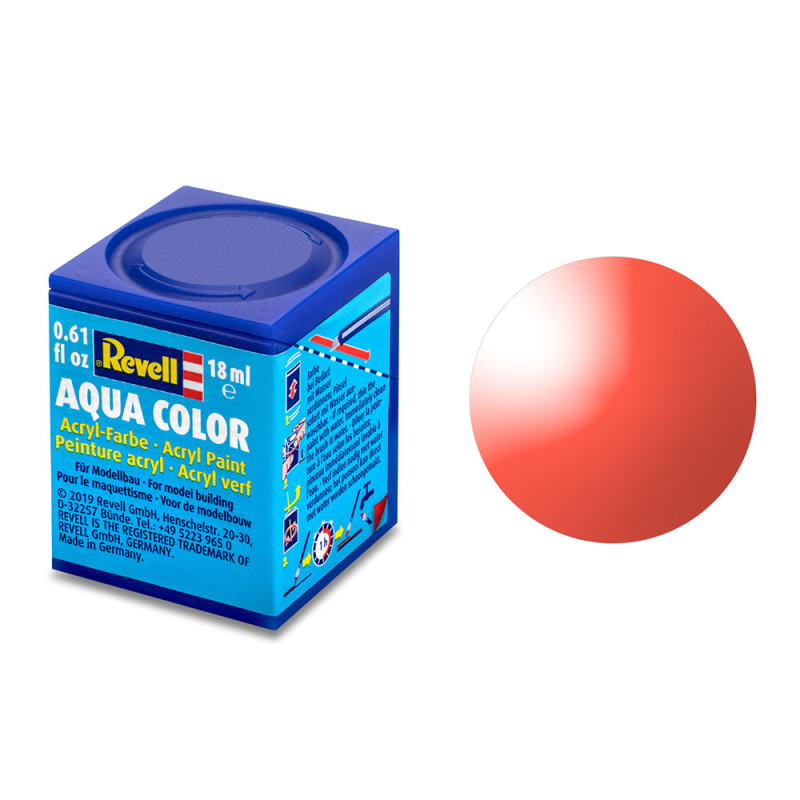 Rouge Clair Transparent, 18ml Aqua Color - REVELL 36731