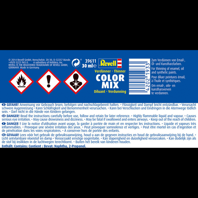 Diluant Color Mix, 30ml, Email Color - REVELL 39611