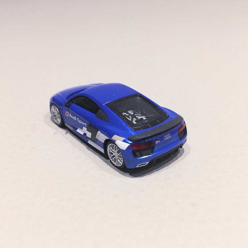 Audi R8 V10 +, Bleu Métal - HERPA 28516003 - 1/87