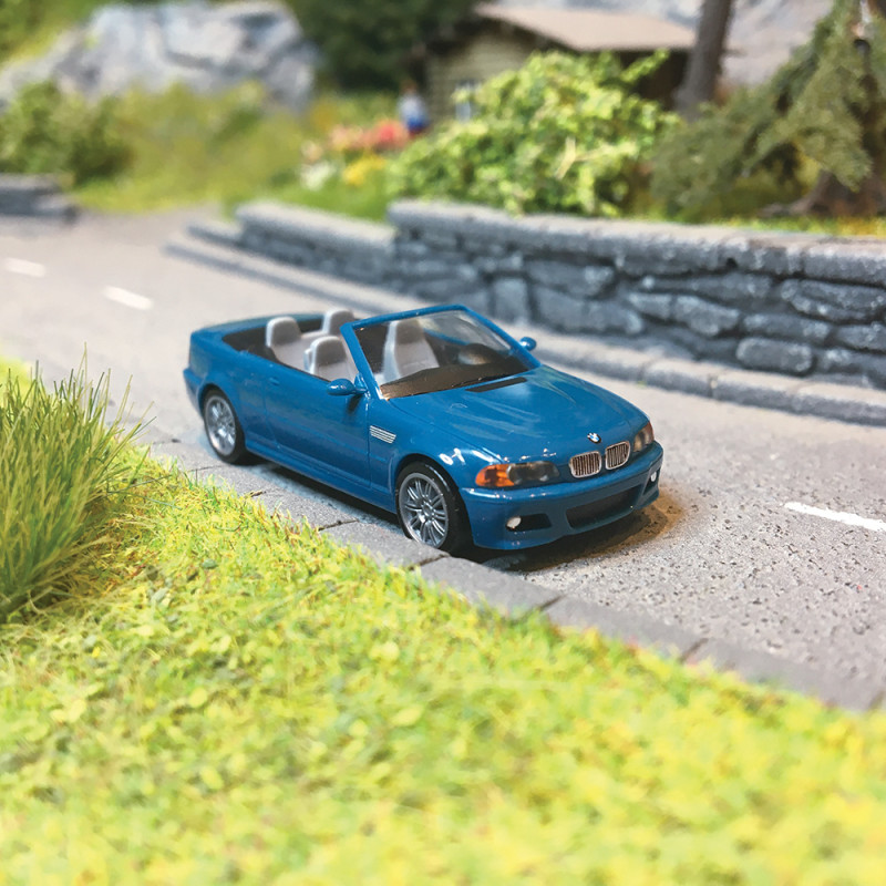 BMW M3 E46 Cabriolet, Bleu Laguna Seca - HERPA 22996002 - 1/87