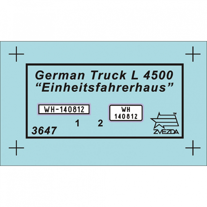 Camion Allemand L-4500 - ZVEZDA 3647 - 1/35