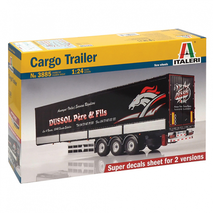 Remorque, semi "Cargo trailer" -  ITALERI 3885 - 1/24