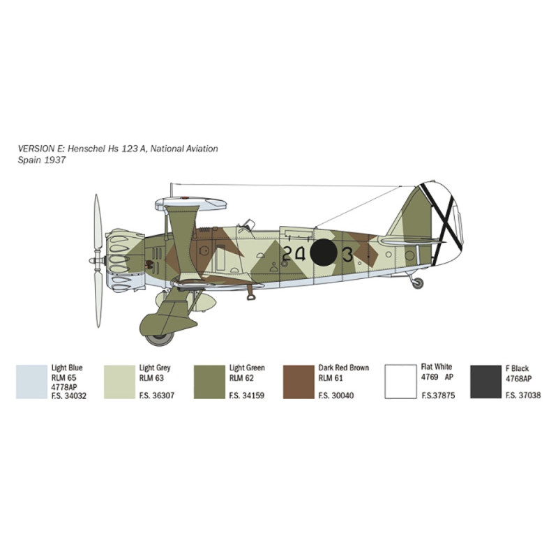 Biplan Henschel Hs 123 -  ITALERI 2819 - 1/48