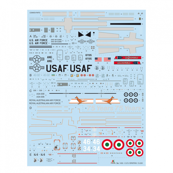 Avion C-27J Spartan G.222 - 1/72 - ITALERI 1450