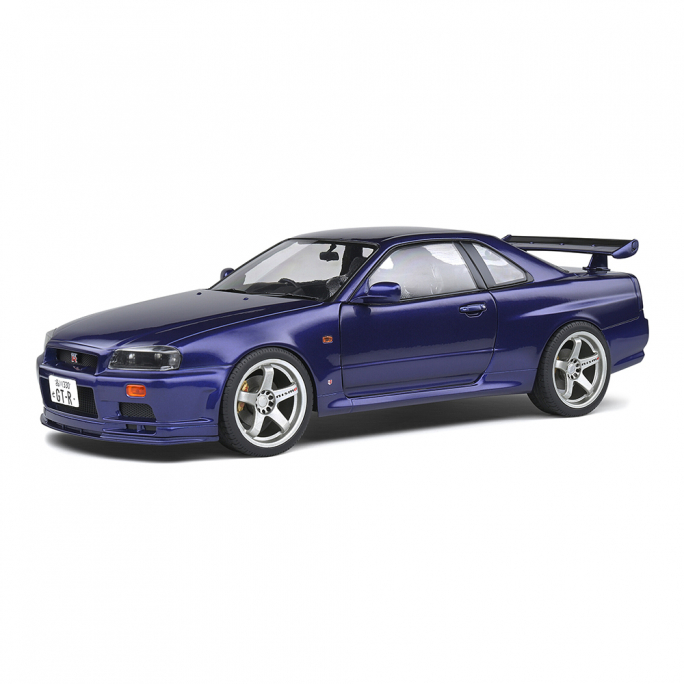 Nissan Skyline R34 GTR, "Midnight Purple", 1999 - SOLIDO S1804303 - 1/18
