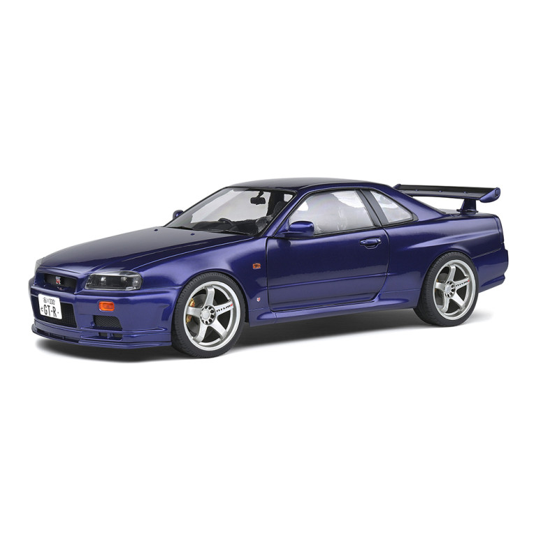Nissan Skyline R34 GTR, "Midnight Purple", 1999 - SOLIDO S1804303 - 1/18