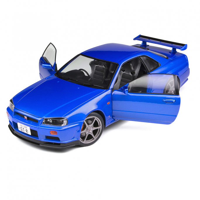 Nissan Skyline R34 GTR, "Bayside Blue", 1999 - SOLIDO S1804301 - 1/18