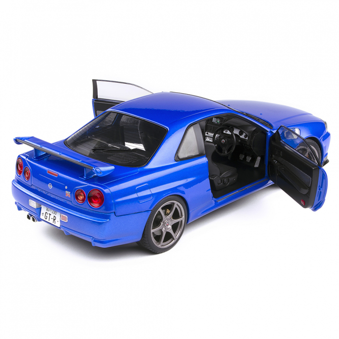 Nissan Skyline R34 GTR, "Bayside Blue", 1999 - SOLIDO S1804301 - 1/18