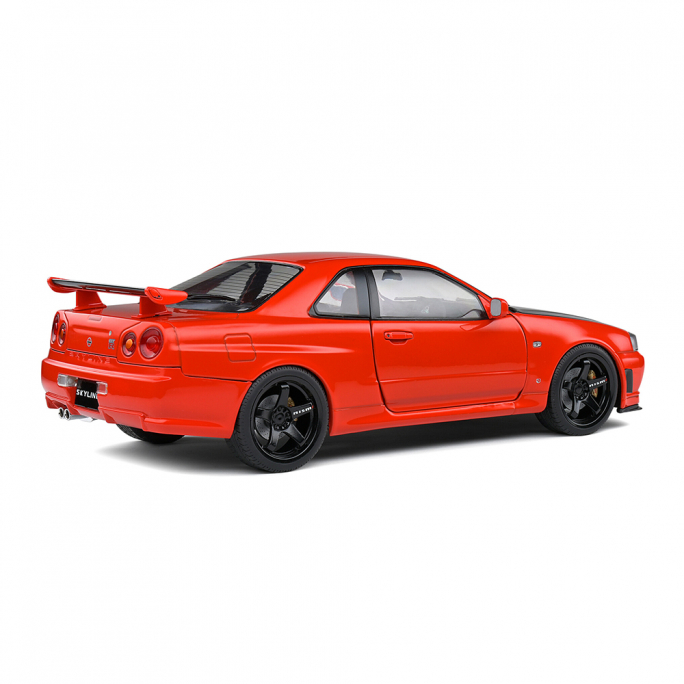 Nissan Skyline R34 GTR, Rouge, 1999 - SOLIDO S1804305 - 1/18