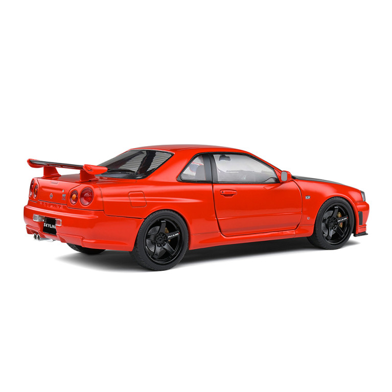 Nissan Skyline R34 GTR, Rouge, 1999 - SOLIDO S1804305 - 1/18