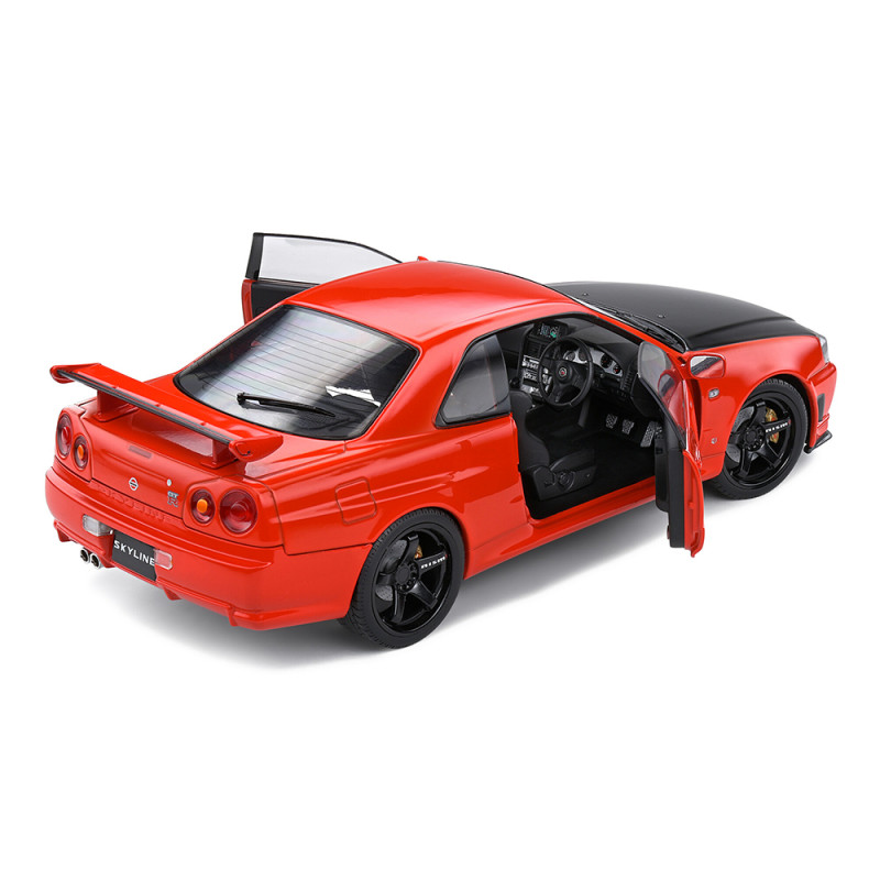 Nissan Skyline R34 GTR, Rouge, 1999 - SOLIDO S1804305 - 1/18