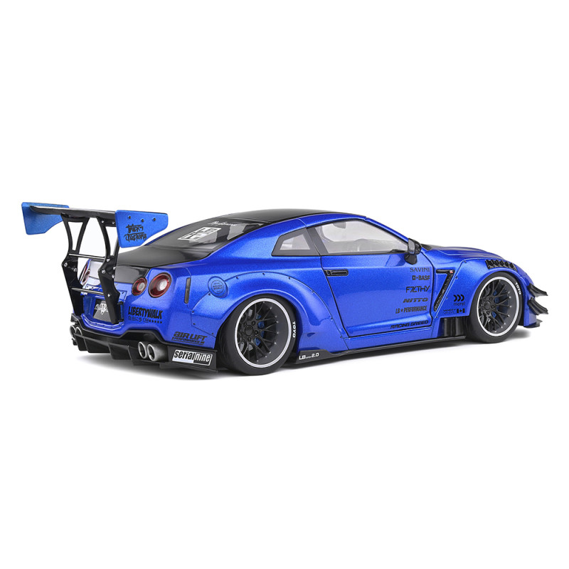 Nissan GT-R (R35) W/ Liberty Walk Body Kit 2.0, Bleu, 2020 - SOLIDO S1805801 - 1/18