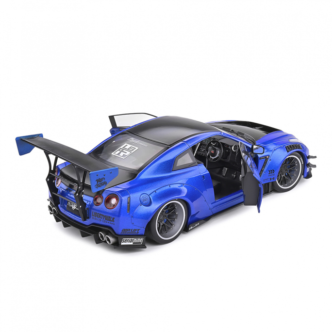 Nissan GT-R (R35) W/ Liberty Walk Body Kit 2.0, Bleu, 2020 - SOLIDO S1805801 - 1/18