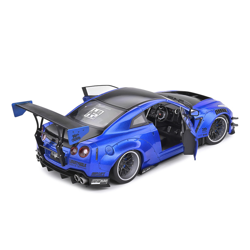 Nissan GT-R (R35) W/ Liberty Walk Body Kit 2.0, Bleu, 2020 - SOLIDO S1805801 - 1/18