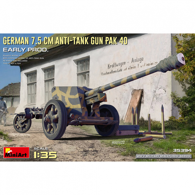 Canon, "Pak 40" Anti-Char, Allemand de 7,5 cm - MINIART 35394 - 1/35