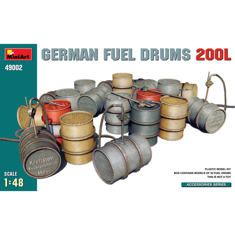 Bidons d'essence Allemands, 200L (x20) - MINIART 49002 - 1/48