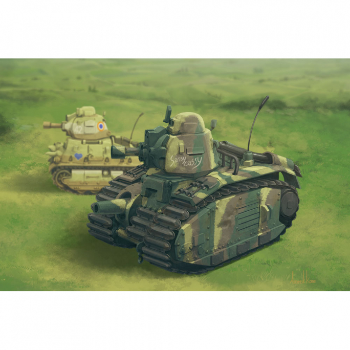 Tank Français "Char B1", Cartoon, World War Toon - MENG WWT016