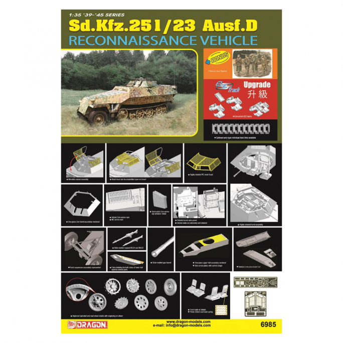 Véhicule Blindé Sd.Kfz.251/23 Ausf.D - DRAGON 6985 - 1/35