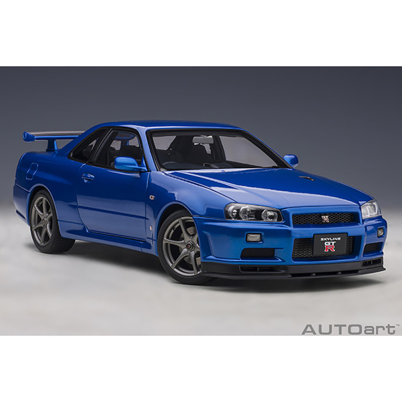 Nissan Skyline GTR-R34, Bayside Blue - AUTOART 77408 - 1/18