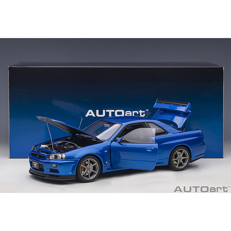 Nissan Skyline GTR-R34, Bayside Blue - AUTOART 77408 - 1/18