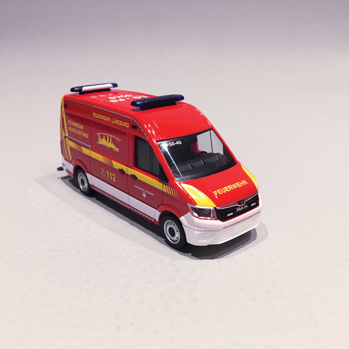 Camion MAN TGE "Pompiers", Rouge - HERPA 97093 - 1/87