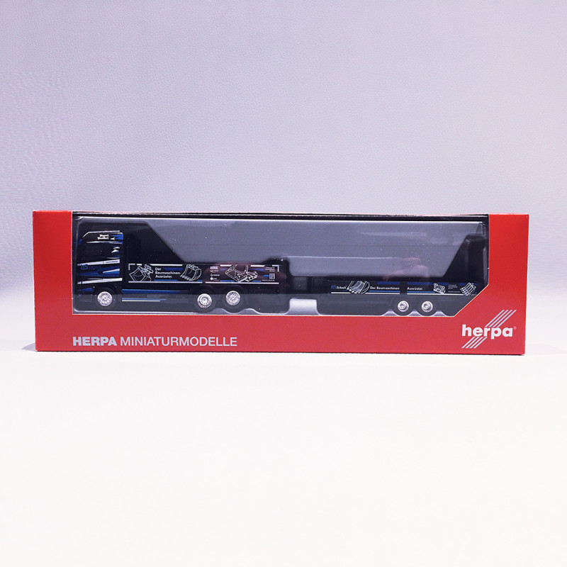 Miniature MAN TGX GX 4x2 avec remorque bâchée 3 Essieux HÖHNER HERPA